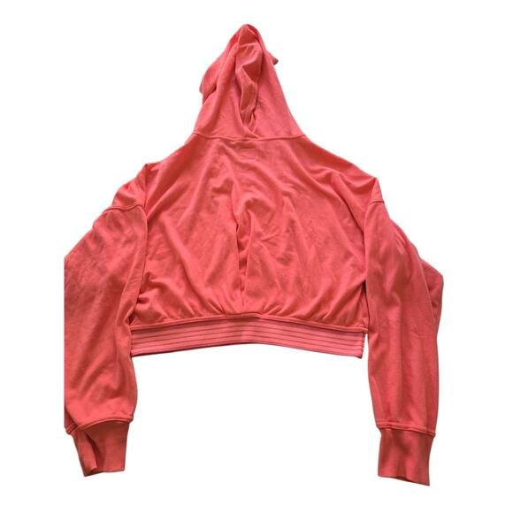 Free People Movement Womens Grand Slam V-Neck Cropped Hoodie Hot Pink Medium - Picture 4 of 13